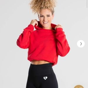 Women’s Best True Mesh Cropped Red Hoodie S